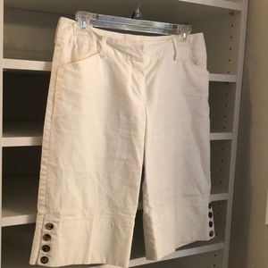 Iz Byer California white crop shorts